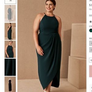 BHLDN Marceau High-Low Crepe Dress